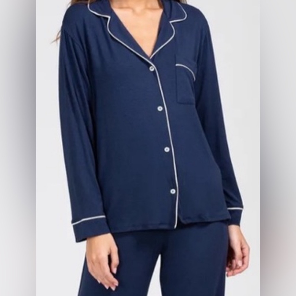 Eberjey Gisele Tencel Modal Men’s Style Pajama Top Only
